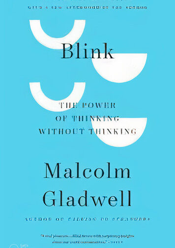 Blink the power of thinking without thinking image book