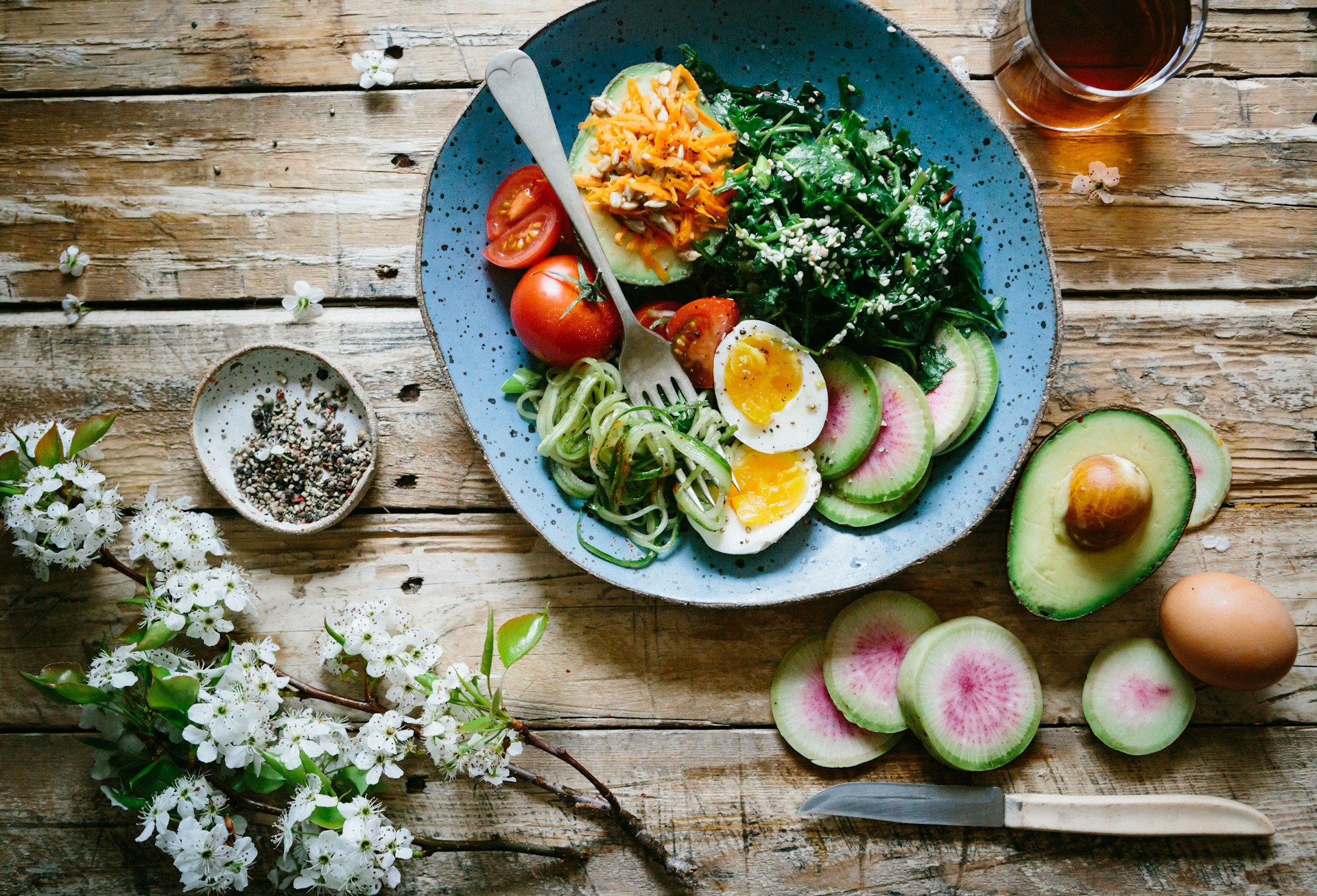 diet food in a dish for old people